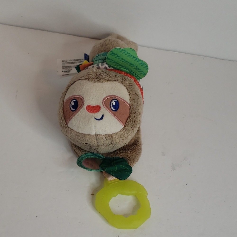 Infantino Music N Motion Pull Down Slot Plush Toy Teether Crinkle Mirror